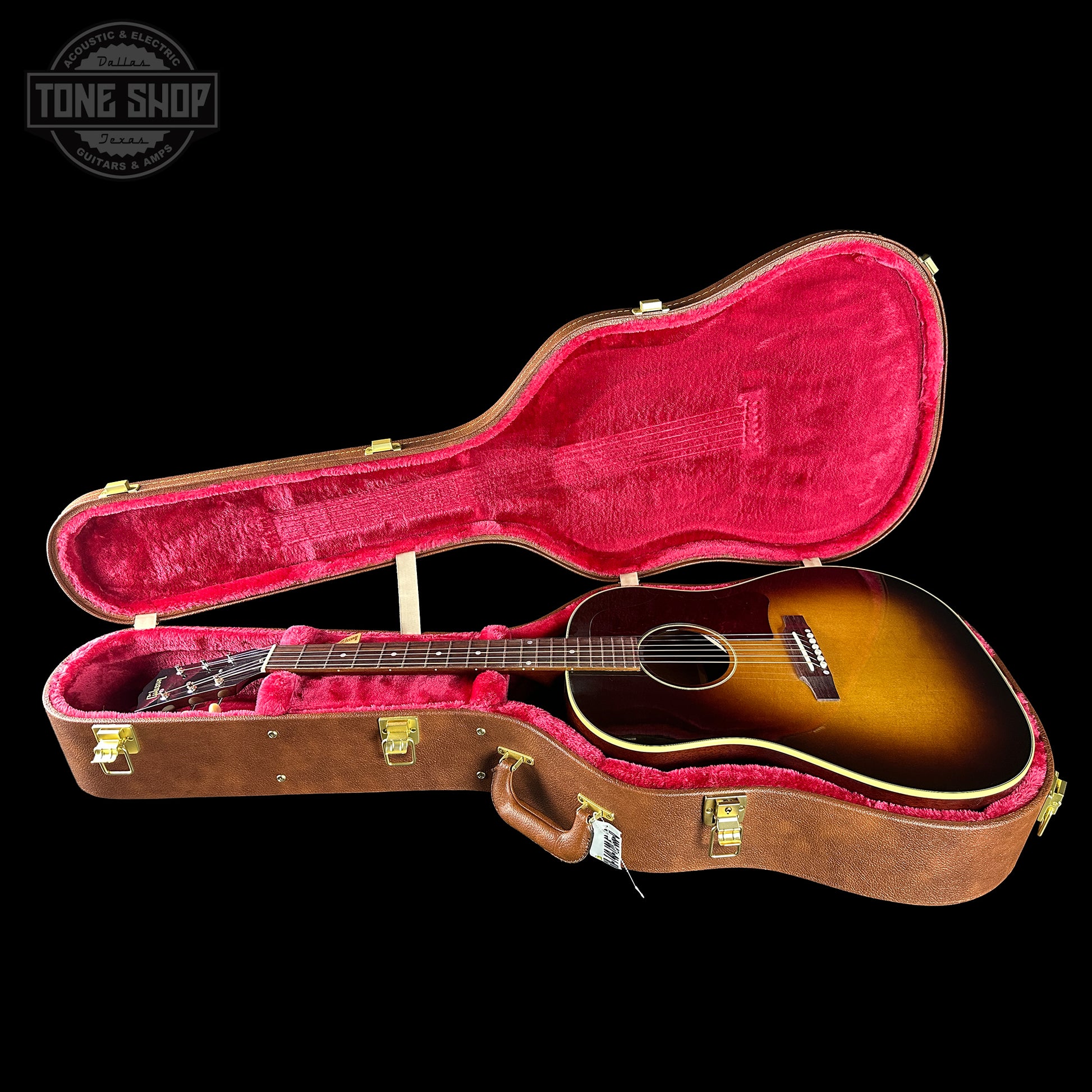 Gibson Custom Dealer Select J-45 Original Sinker Vintage Sunburst in case.