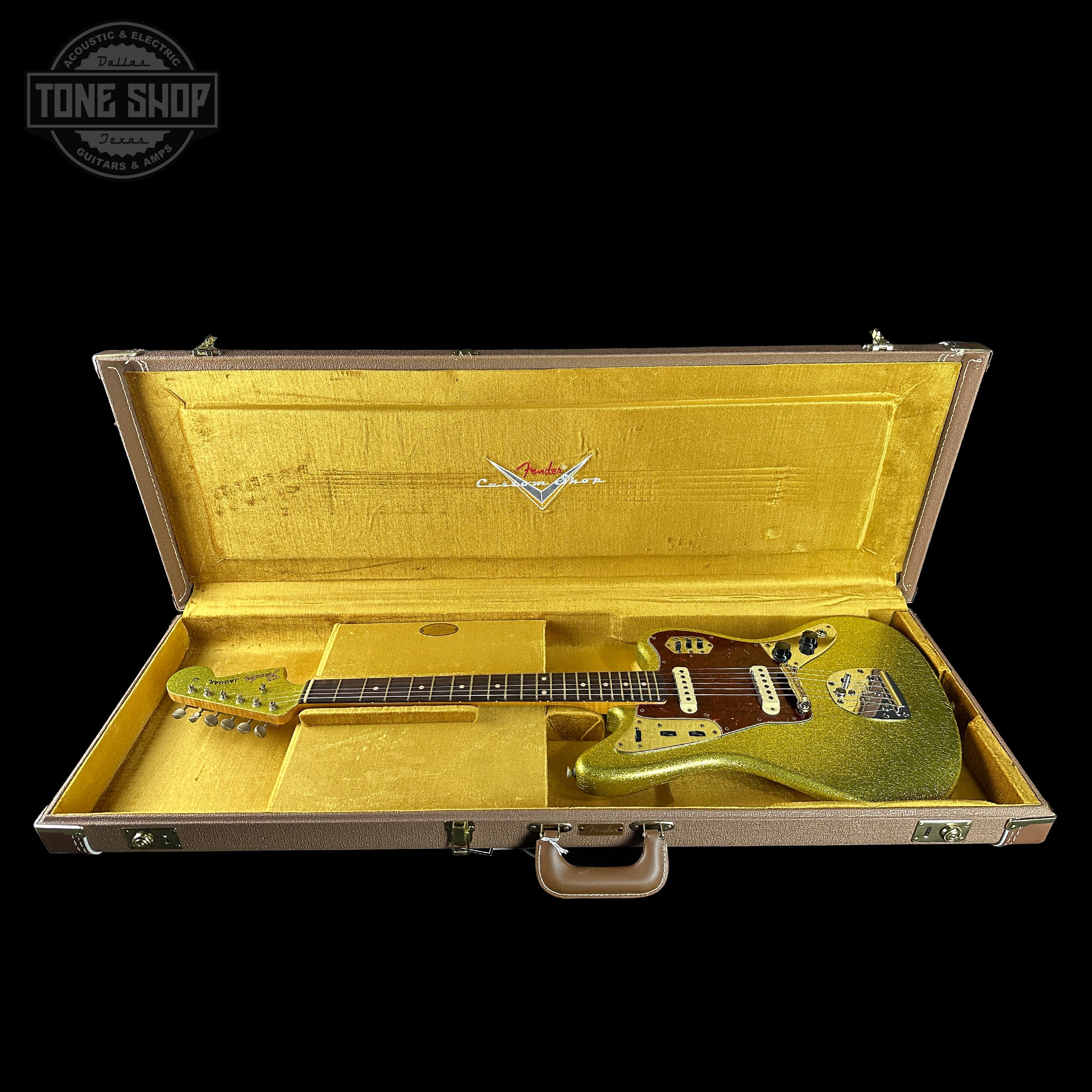 Fender Custom Shop 1962 Jaguar Journeyman Relic Chartreuse Sparkle