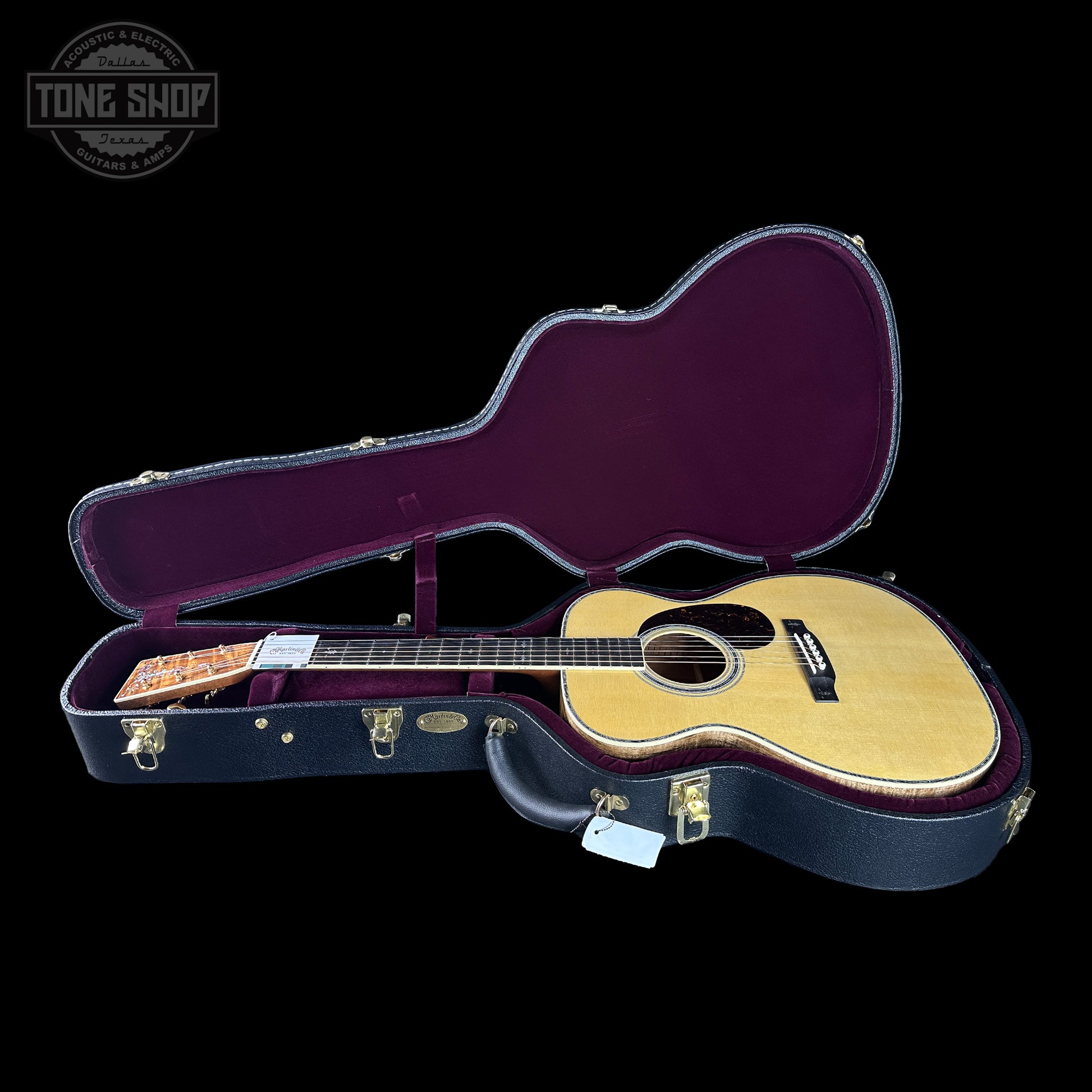 Martin Custom Shop OM 41 Style Adirondack / Exceptional Broad Figure Koa in case.