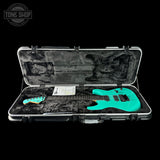 Charvel Custom Shop DK24 HH FR Reverse Headstock Sea Foam Green in case.