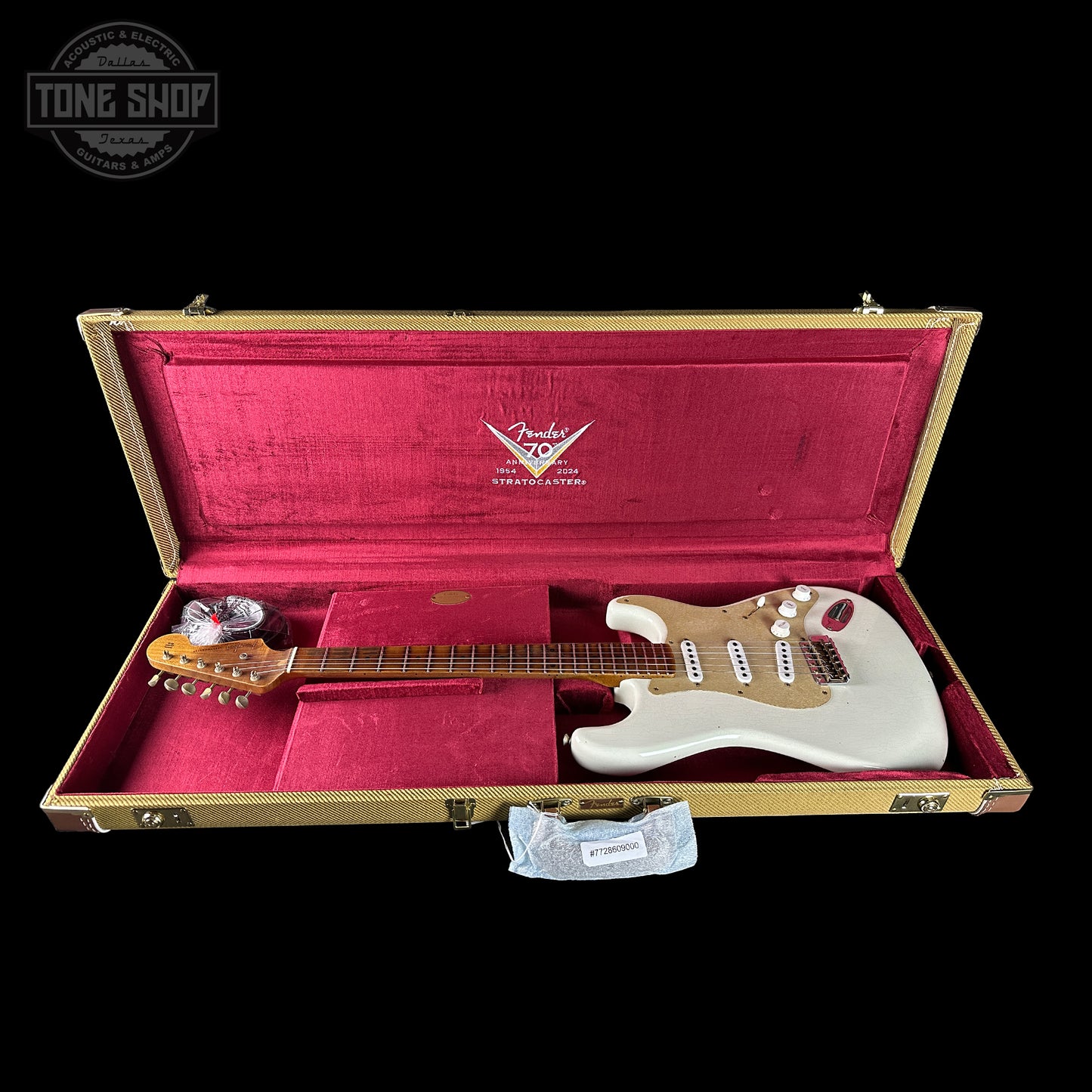 Fender Custom Shop Limited Edition Roasted '54 Strat Journeyman Relic '55 Desert Tan in case.