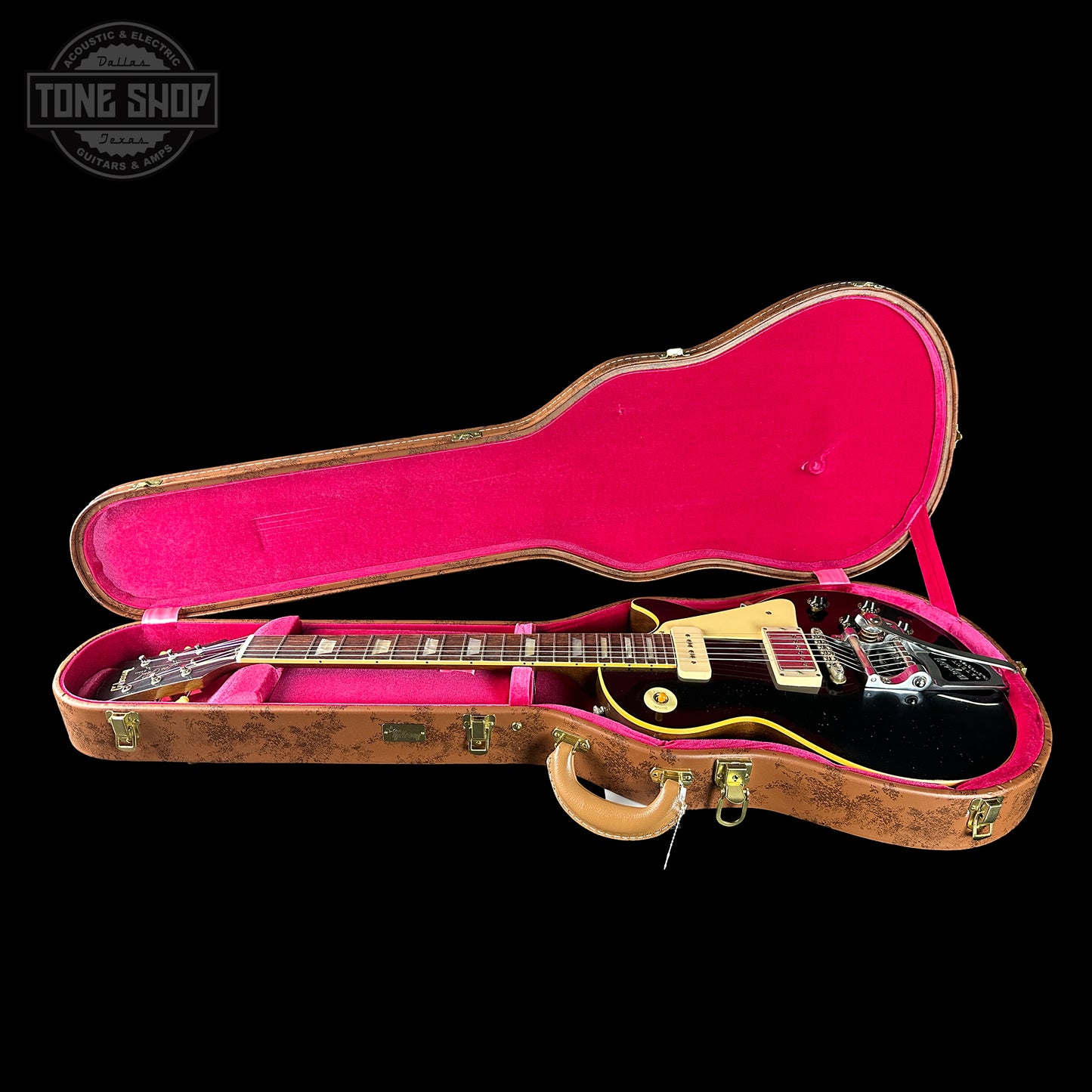 Case for Custom Shop Dealer Select 1956 Les Paul Standard Bigsby Ebony Top Light Aged NH.