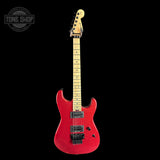 Full front of Charvel Custom Shop San Dimas 2H FR Red Sparkle.