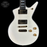 Front of Dean USA Custom Shop Cadillac Classic White.