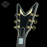 Headstock of Dean USA Custom Shop Cadillac Classic White.