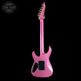 Full back of ESP USA M-II NTB Floyd Rose Gold Hardware Disco Pink Sparkle SD2.