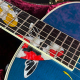 Inlay on Taylor 2025 Namm Custom #41 Grand Pacific Aquamarine Koi Motif.