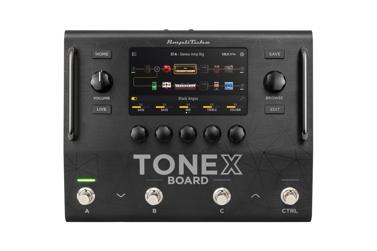 Top of IK Multimedia TONEX BOARD Amp Modeler and Multi-Effects Processor.