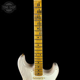 Fretboard of Fender Custom Shop 1957 Stratocaster Relic White Blonde AAA Maple Neck.