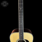 Fretboard of Martin Custom Shop Dread 41 Style Adirondack/Sinker Mahogany.