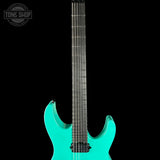 Fretboard of Charvel Custom Shop DK24 HH FR Reverse Headstock Sea Foam Green.