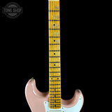 Fretboard of Fender Custom Shop 70th Anniversary 1954 Stratocaster Relic Shell Pink.
