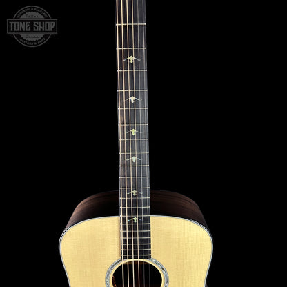 Fretboard of Taylor Custom TSG Anniversary Dread Adirondack / Indian Rosewood 1207155078.