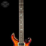 Fretboard of PRS Wood Library Custom 24 Quilt 10 Top Dark Cherry Sunburst.