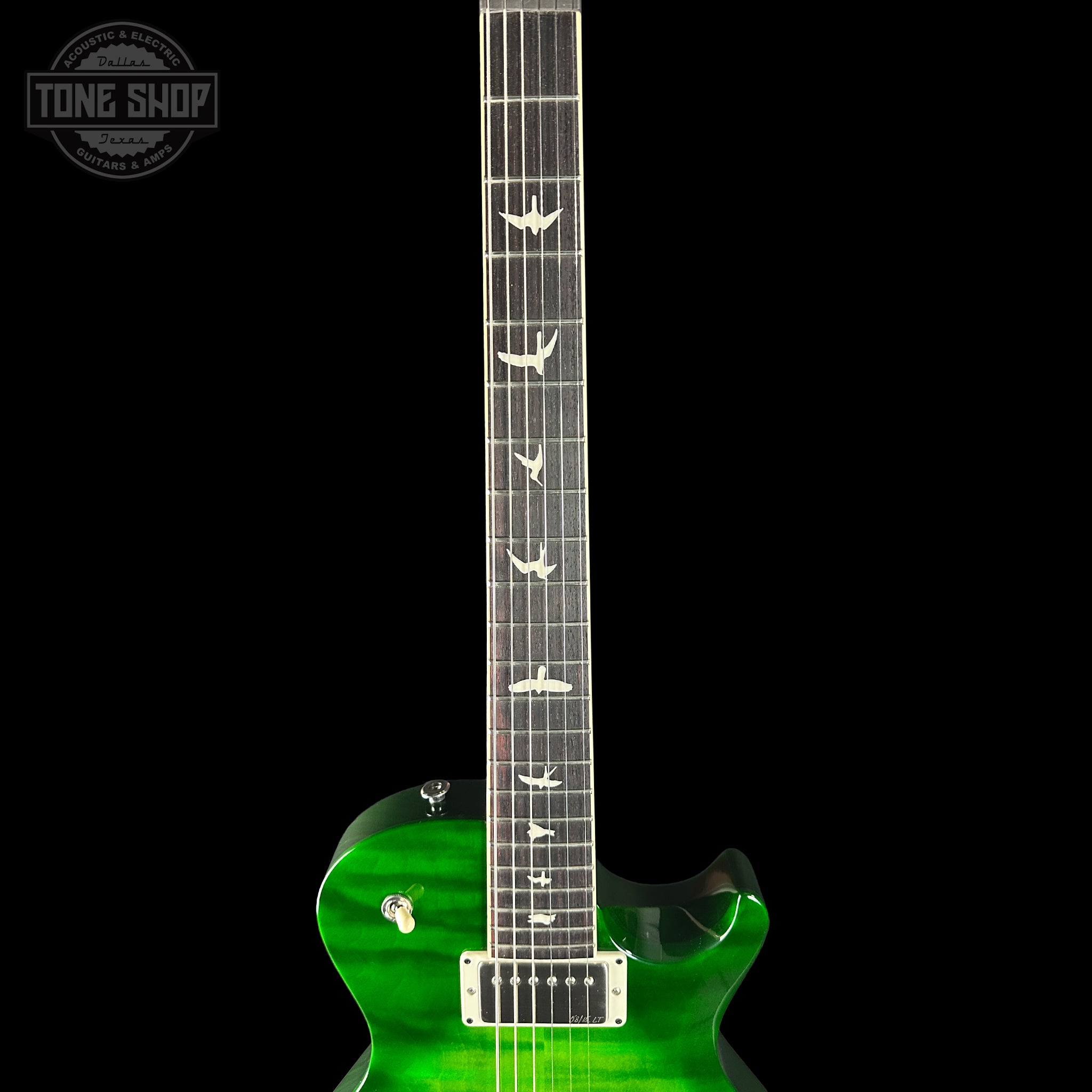 PRS S2 Wood Library McCarty 594 Singlecut Quilt Eriza Verde w/bag