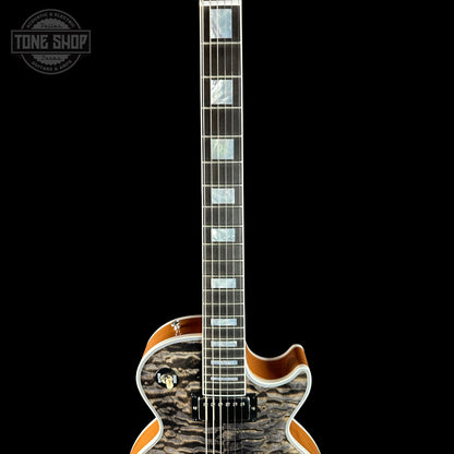 Fretboard of Gibson Custom Shop TSG Anniversary Les Paul Custom Chambered 7A Quilt Cobra.