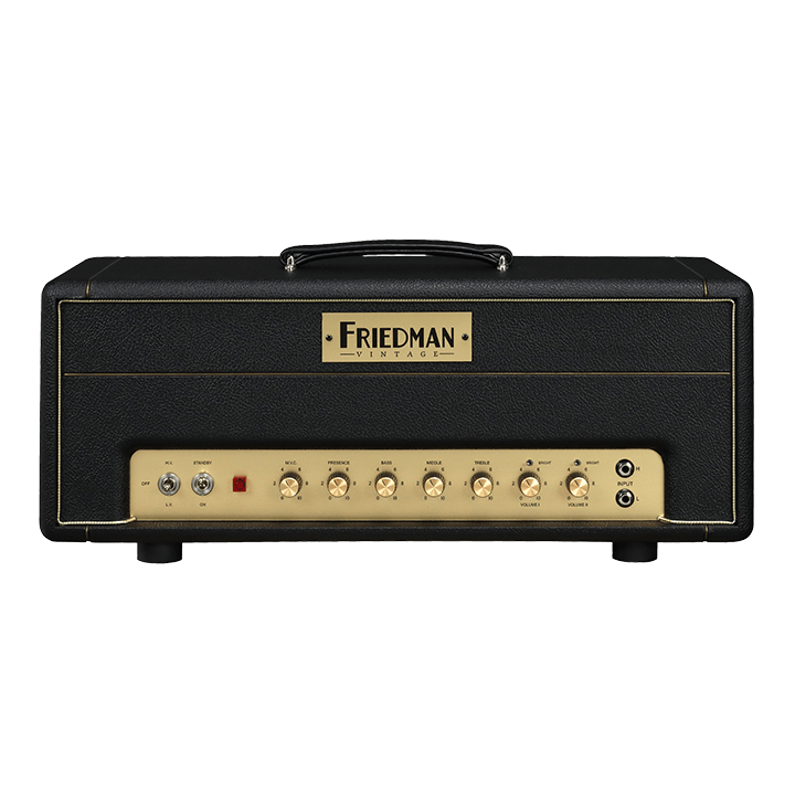 Front of Friedman Plex 50 Vintage Series Tube Amp Head.