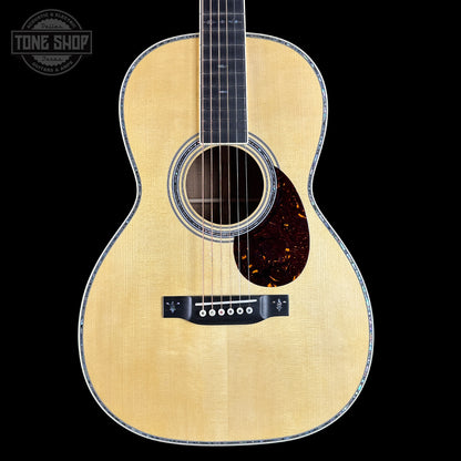 Front of Martin Custom Shop 00-12F 41 Style Adirondack/Exceptional Broad Figure Koa.