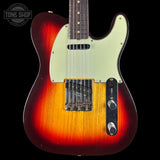 Electric guitar with a sunburst finish on a black background, featuring the Tone Shop logo.