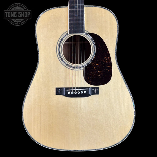 Front of Martin Custom Shop Dread 41 Style Adirondack / Sinker Mahogany.