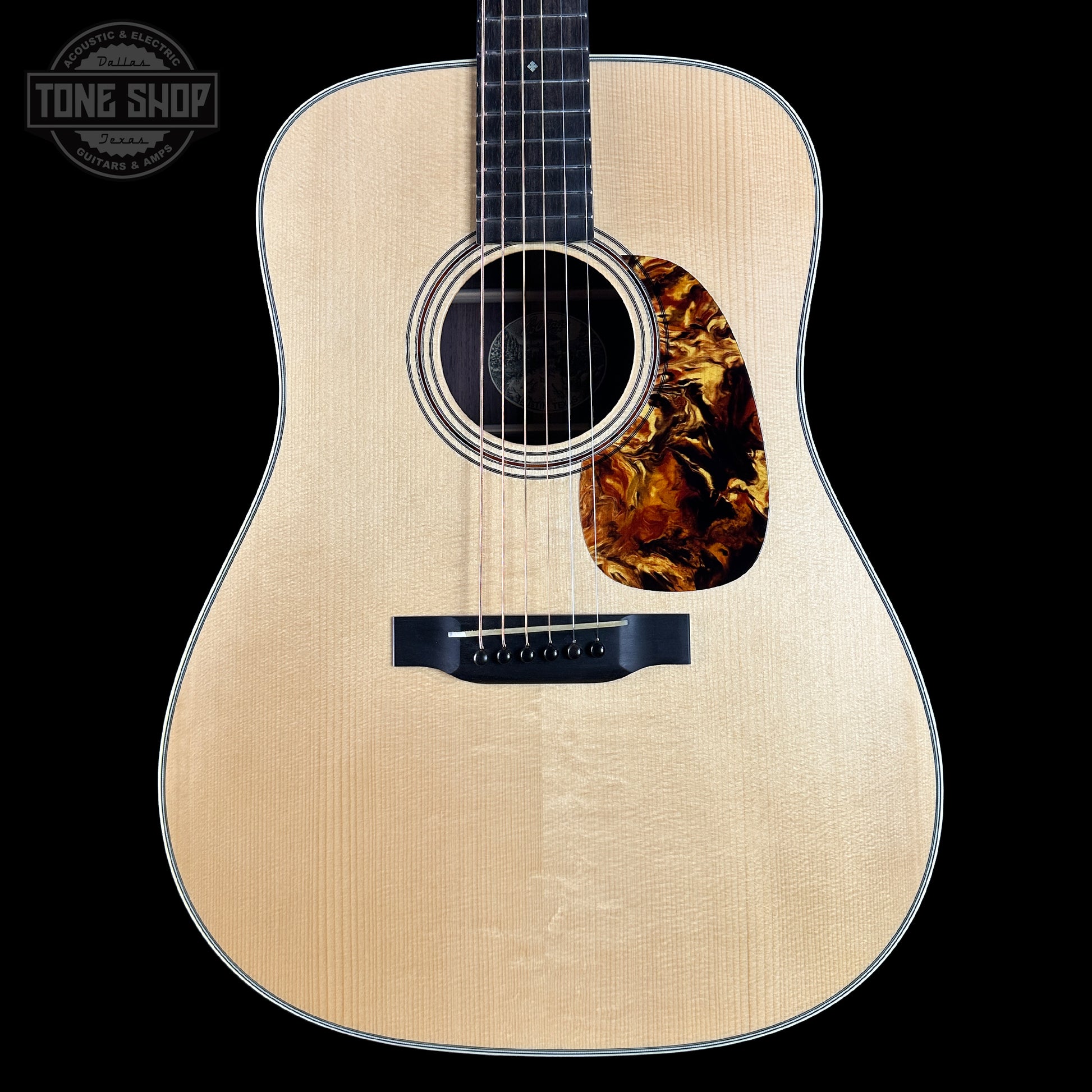 Front of Collings D2HA Hill Country Natural Adirondack.