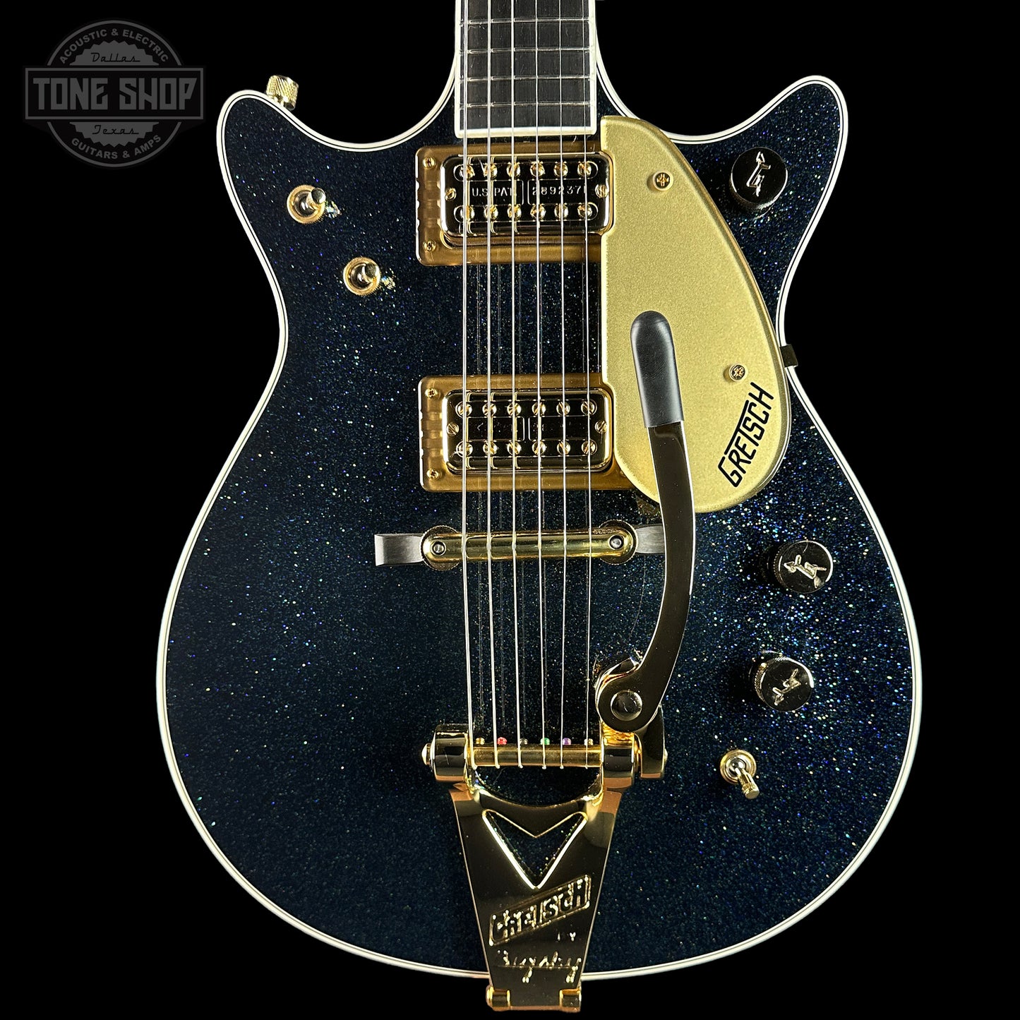 Front of Gretsch Custom Shop G6128-62 Holoflake NOS.