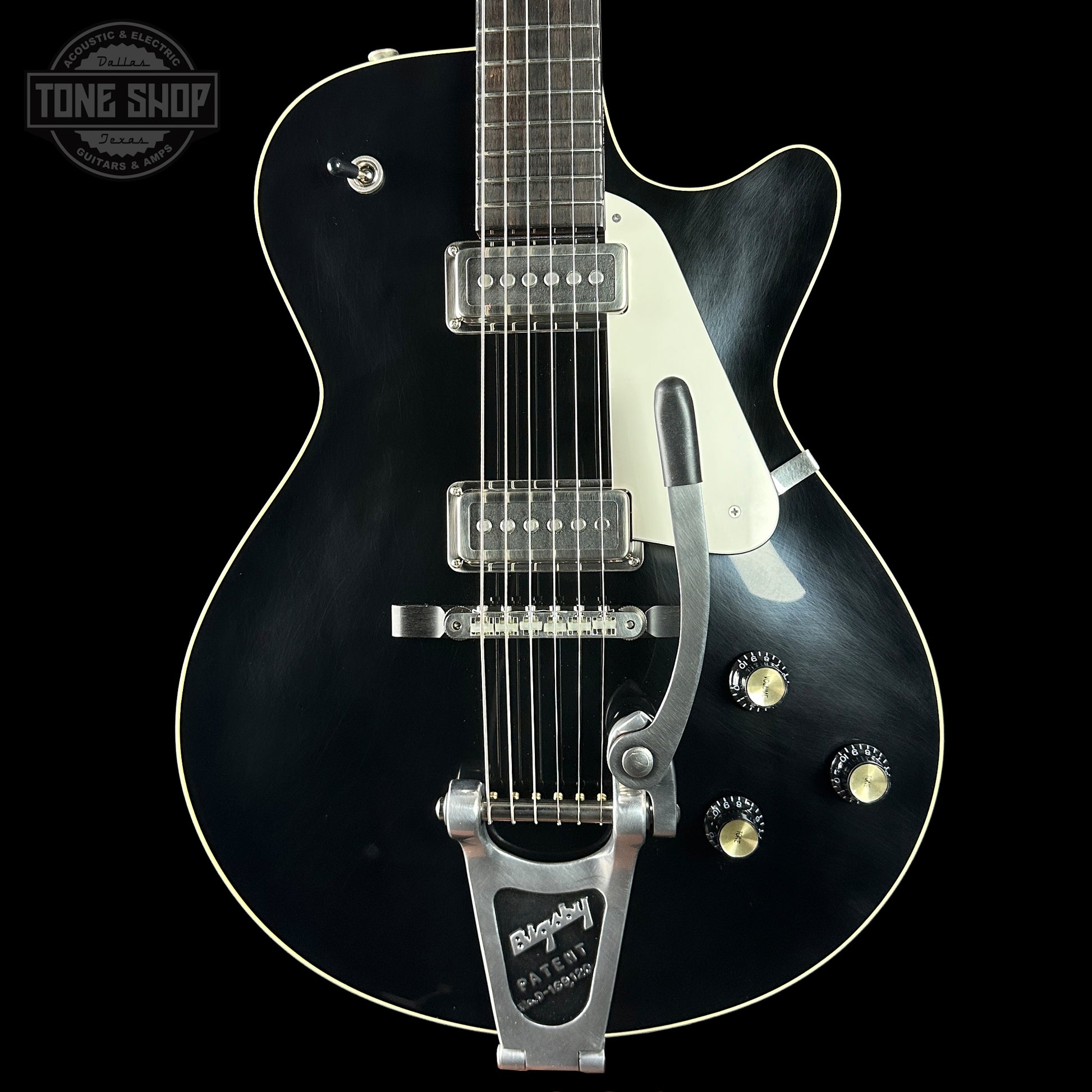 Front of Collings 470-JL Antiqued Black.