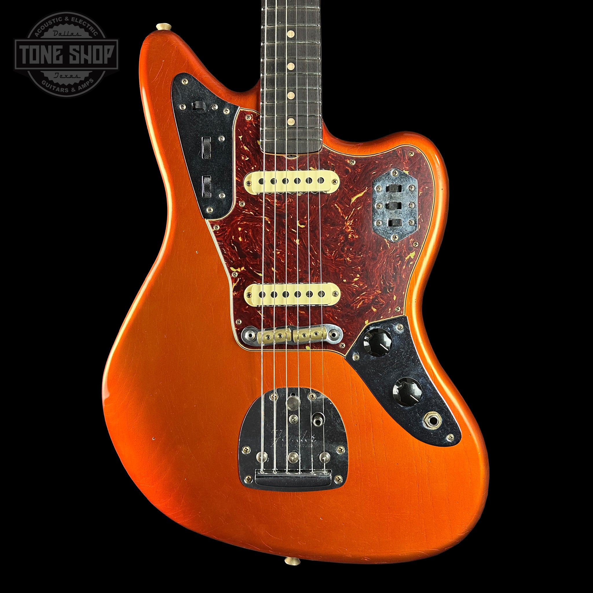 ギター FenderJaguar custom shop Fender Custom Shop 1966 Jaguar Deluxe Closet Classic - Aged