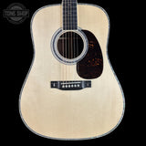 Front of Martin Custom Shop Dread 41 Style Torch Adirondack/Cocobolo.