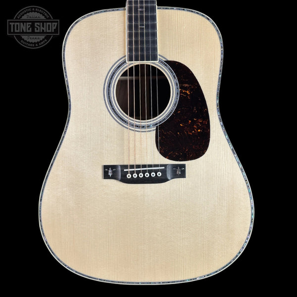 Front of Martin Custom Shop Dread 41 Style Torch Adirondack/Cocobolo.