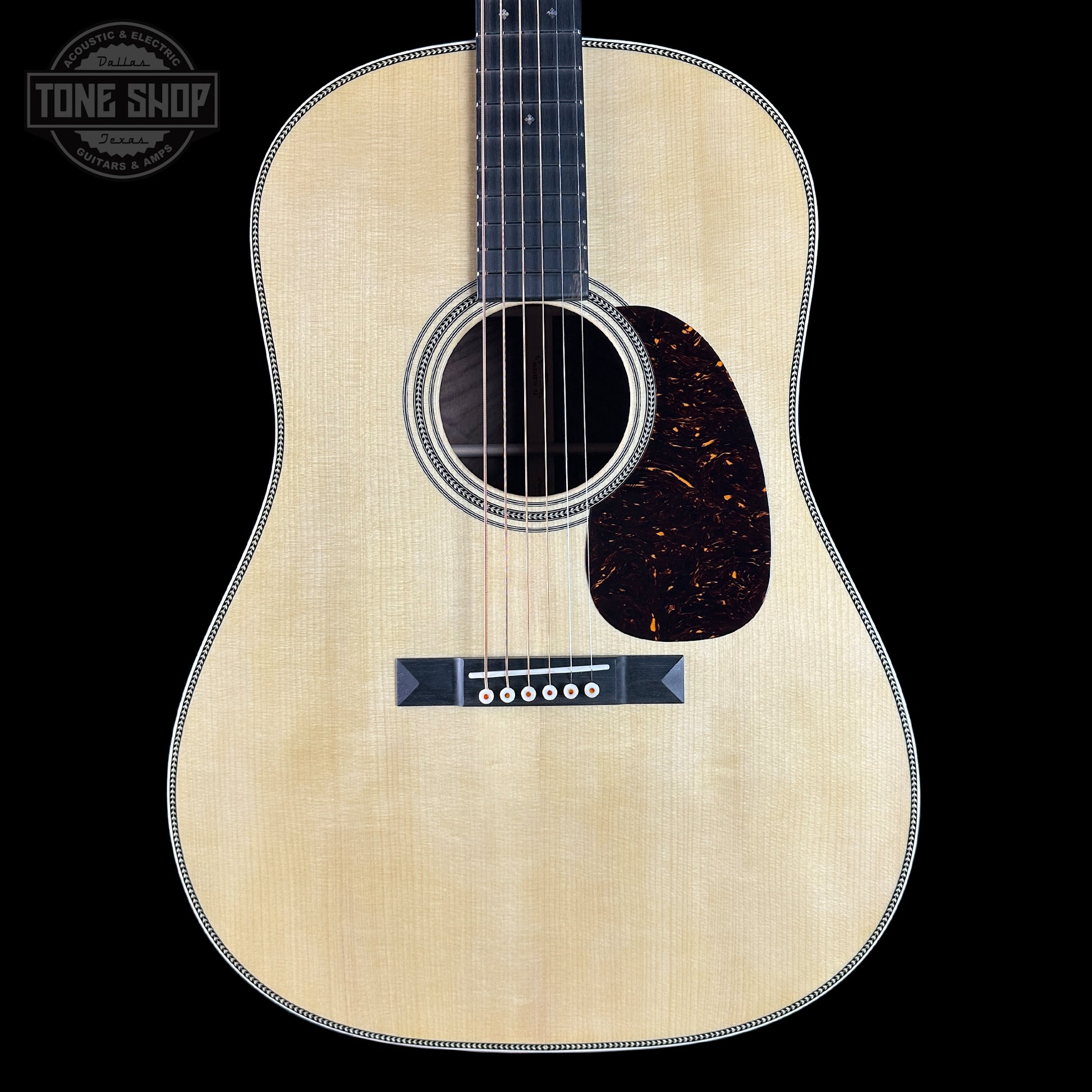 Front of Martin Custom Shop Dread 12-Fret Wild Grain East Indian Rosewood.