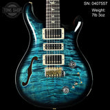 Front of PRS Special Semi-Hollow 10 Top Cobalt Smokeburst.