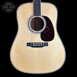 Front of Martin Custom Shop Dread 41 Style Adirondack / Exceptional Broad Figure Koa.