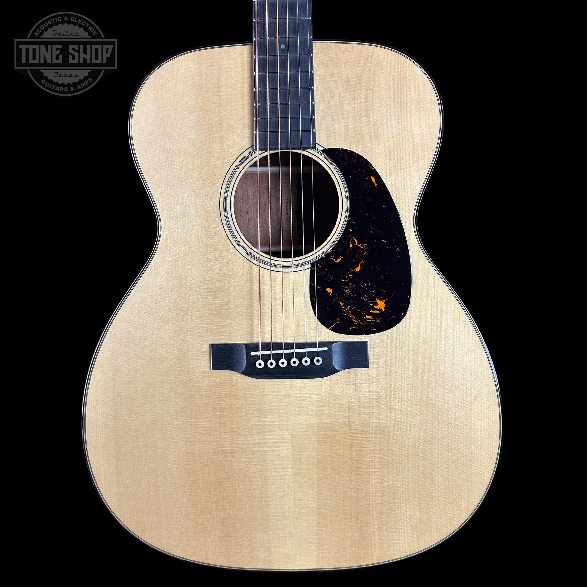 Front of Martin Custom Shop 18 Style 0000 Euro Spruce/Sinker Mahogany