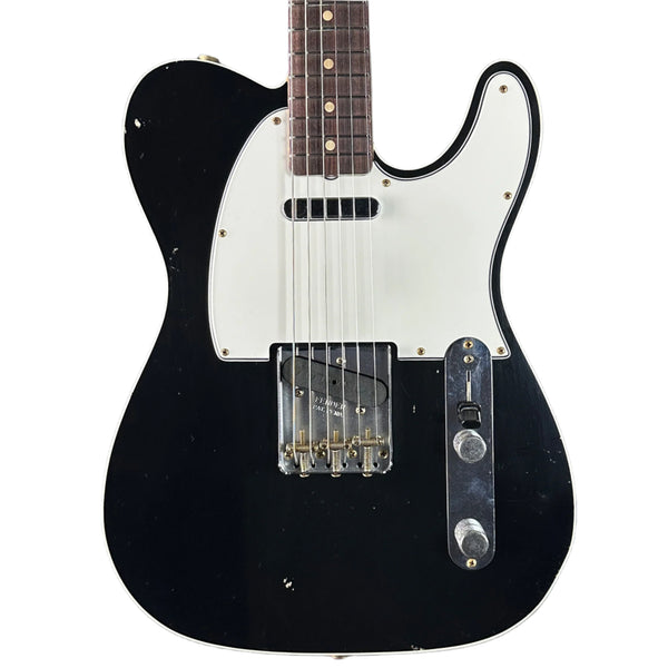 Front of Fender Custom Shop 60's Telecaster Custom Journeyman Relic Black.