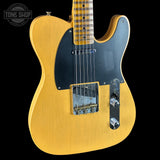 Front angle of Fender Custom Shop 1951 Nocaster Journeyman Relic Aged Nocaster Blonde.