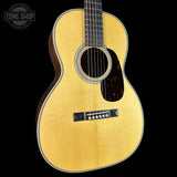 Front angle of Martin Custom Shop 00-12F 28 Style Italian Alpine Spruce/ Wild Grain East Indian Rosewood.