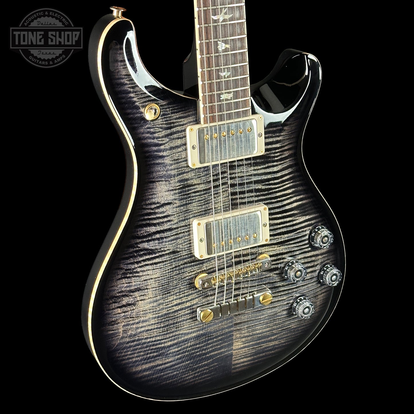 Front angle of 2023 PRS Paul Reed Smith McCarty 594 Purple Mist 10 Top.