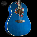 Front angle of Taylor 2025 Namm Custom #41 Grand Pacific Aquamarine Koi Motif.