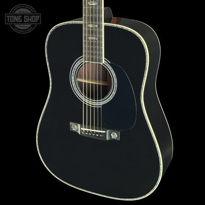 Front angle of Martin Custom Shop D-41 Black Sitka/EIR.