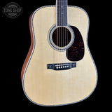 Front angle of Martin Custom Shop Dread 41 Style Adirondack/Sinker Mahogany.