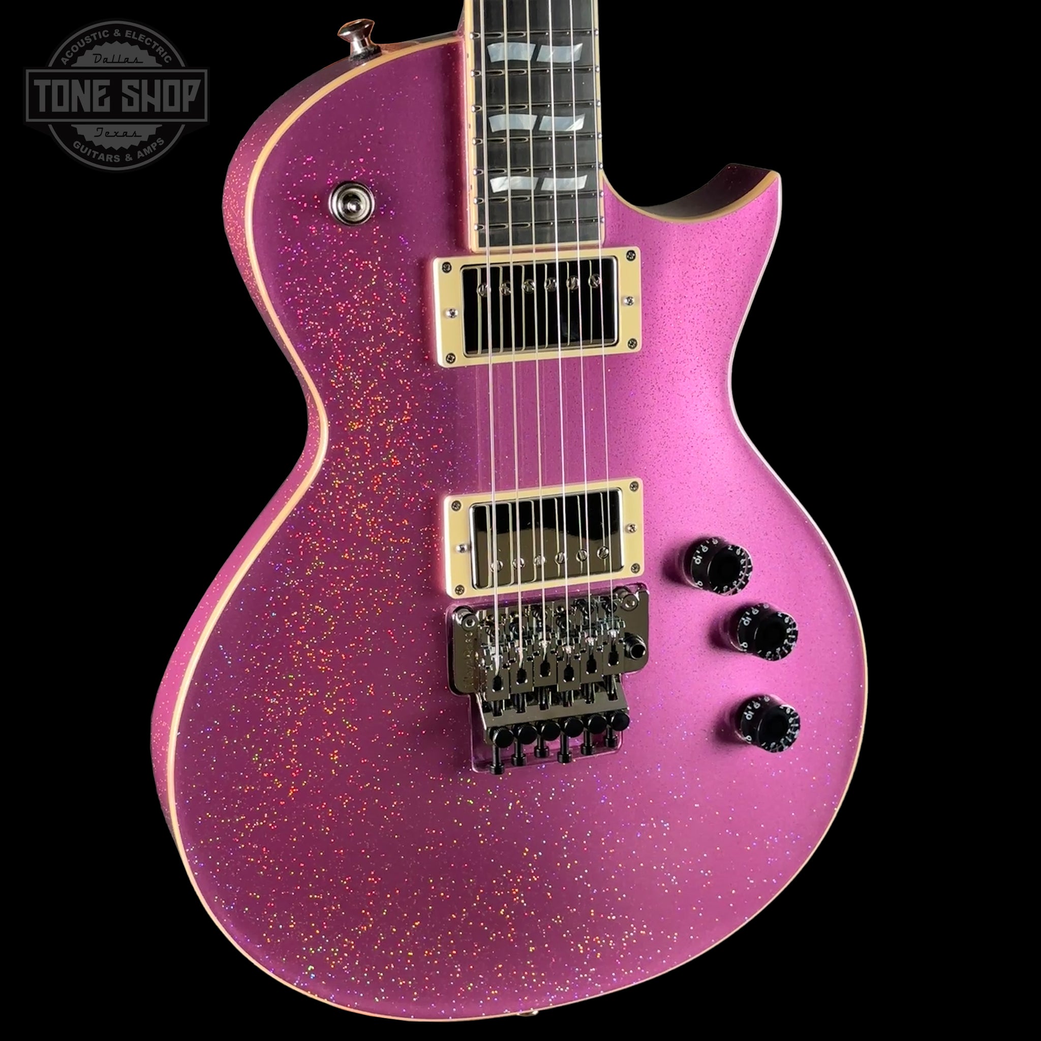 ESP USA Eclipse Disco Pink Sparkle Floyd Rose Duncans w/Case