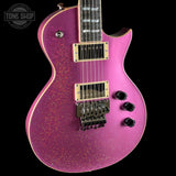 Front angle of ESP USA Eclipse Disco Pink Sparkle.