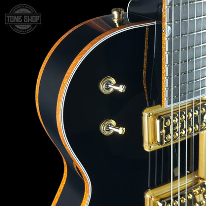 Front angle of Gretsch G6134T-58-TSFSR Tone Shop Exclusive Vintage Select Edition 58 Penguin Ebony.