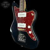 Front angle of Fender Custom Shop 1962 Jazzmaster Journeyman Relic Black.