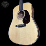 Front angle of Martin Custom Shop HD-28 Adirondack / Exceptional Broad Figure Koa.