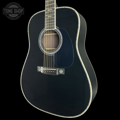 Front angle of Martin Custom Shop D-41 Black Sitka/EIR.