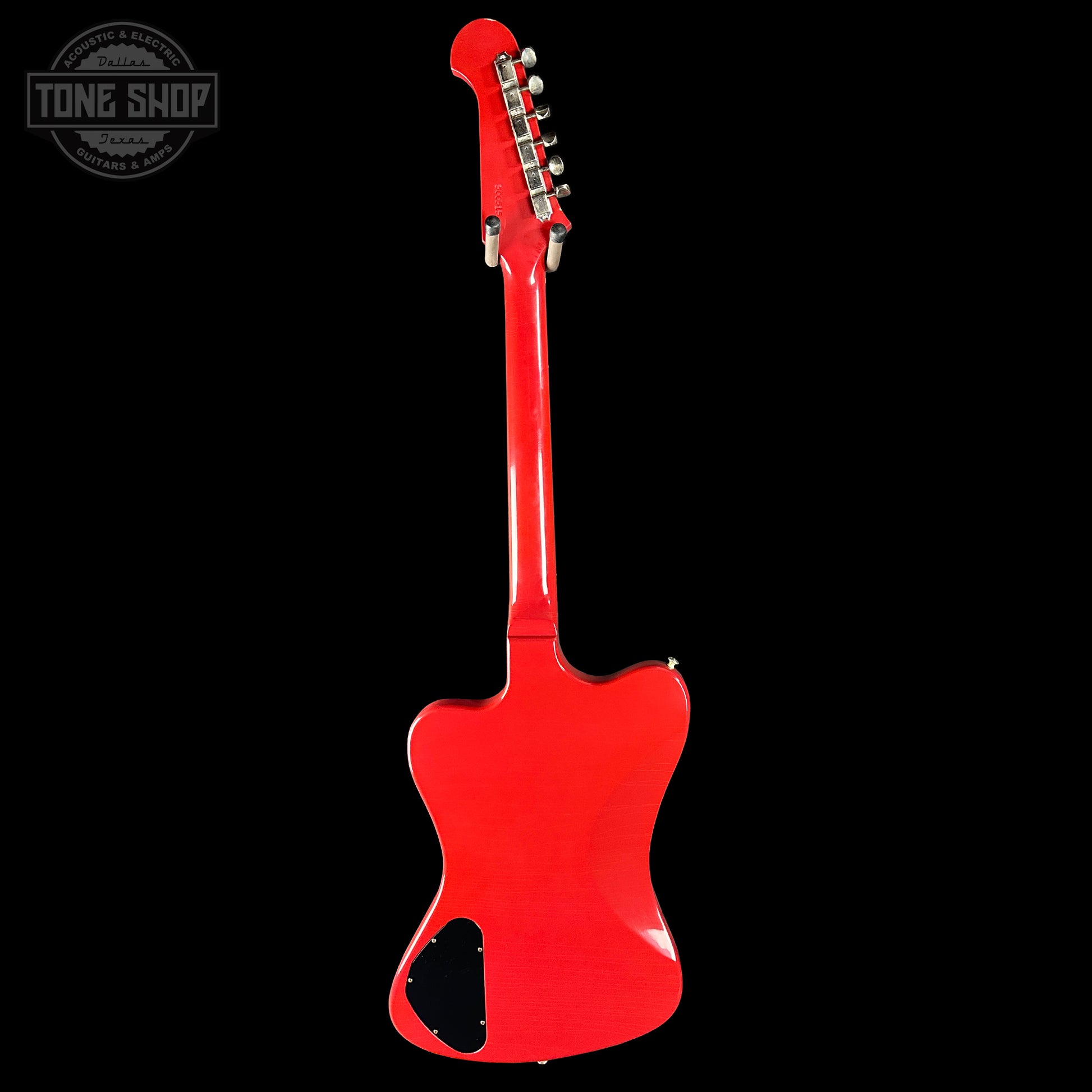 Full back of Gibson Custom Dealer Select 1965 Non Reverse Firebird Ember Red Ultra Light Aged.