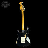 Full back of Fender Custom Shop 1957 Stratocaster Relic Black AAA Maple Neck.