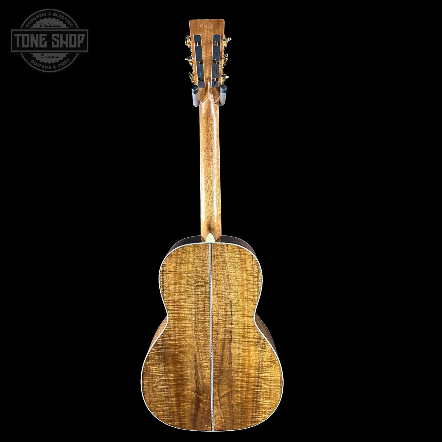 Full back of Martin Custom Shop 00-12F 41 Style Adirondack/Exceptional Broad Figure Koa.